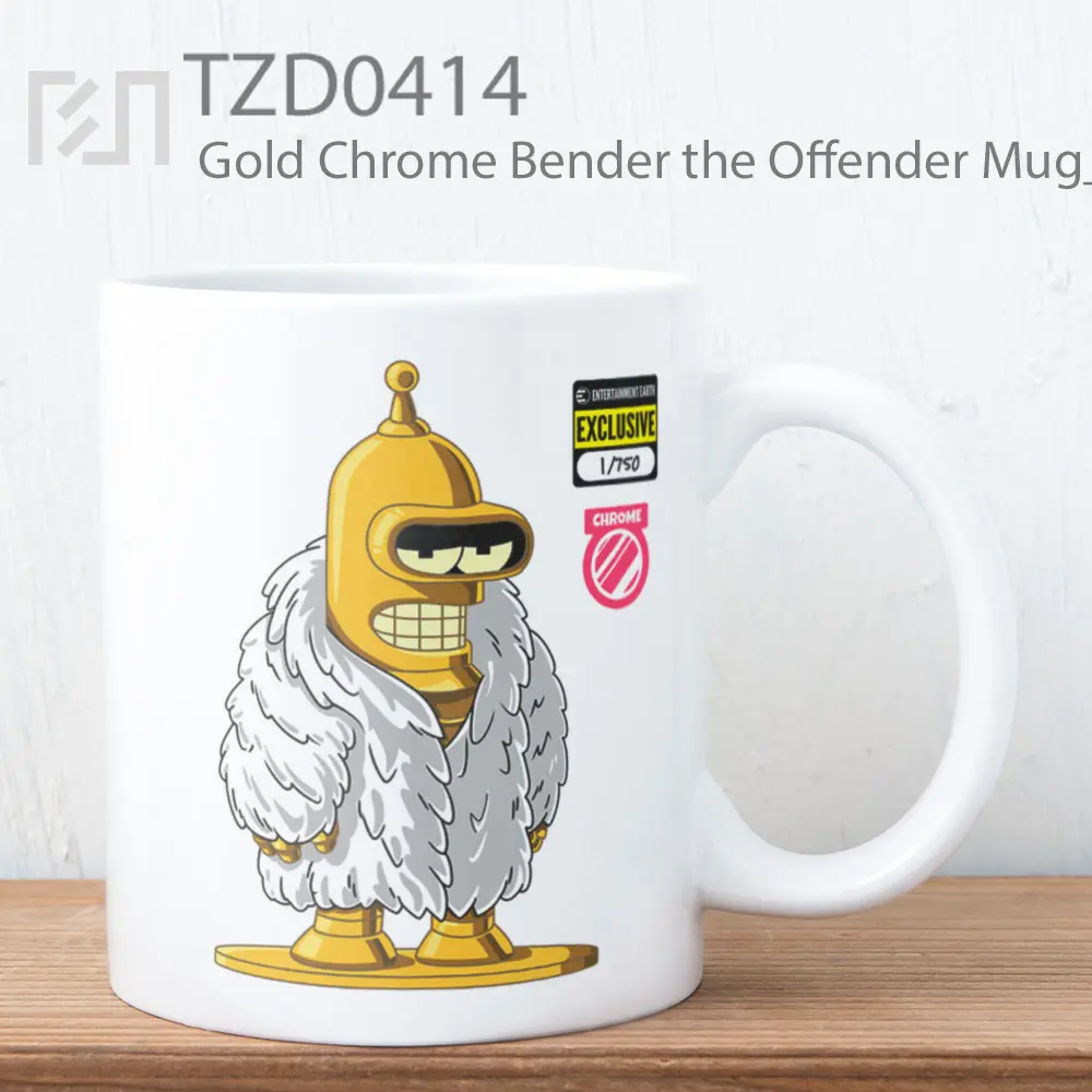 Gold Chrome Bender the Offender Mug