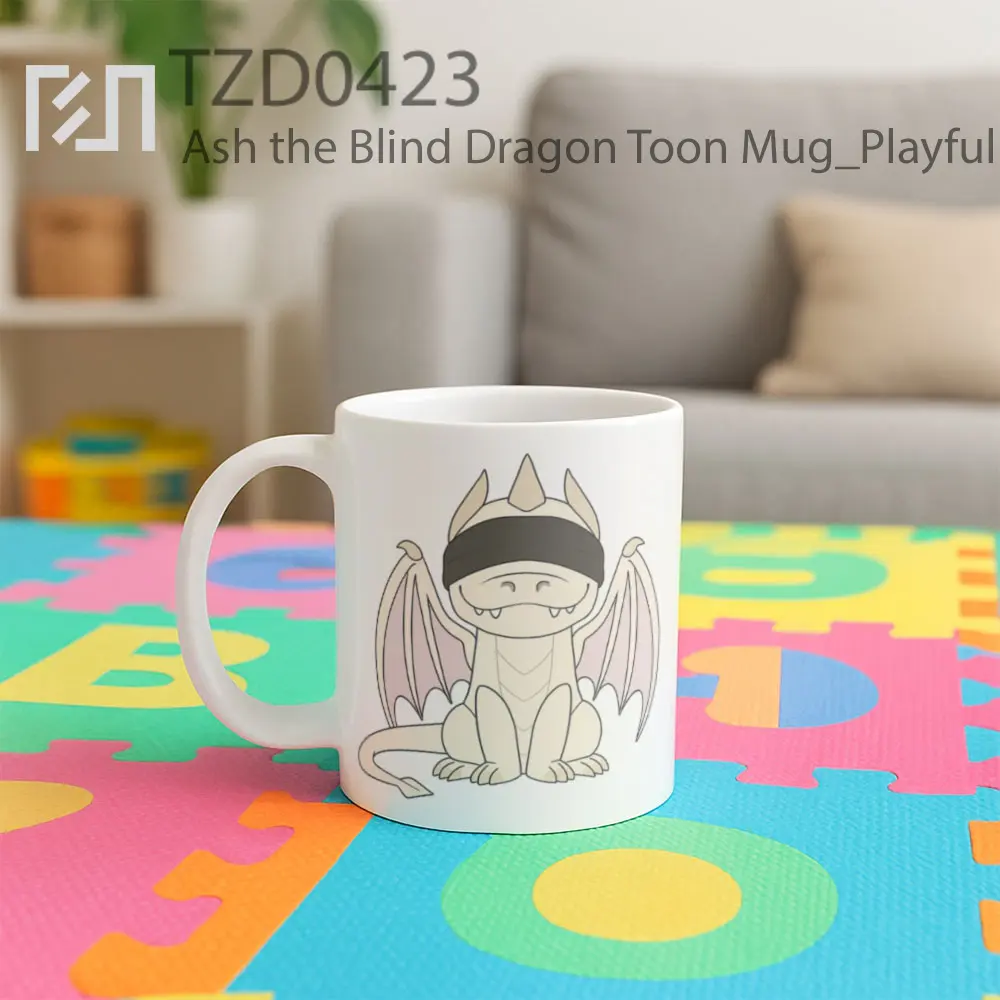 Ash the Blind Dragon Toon Mug - All-side / Desain