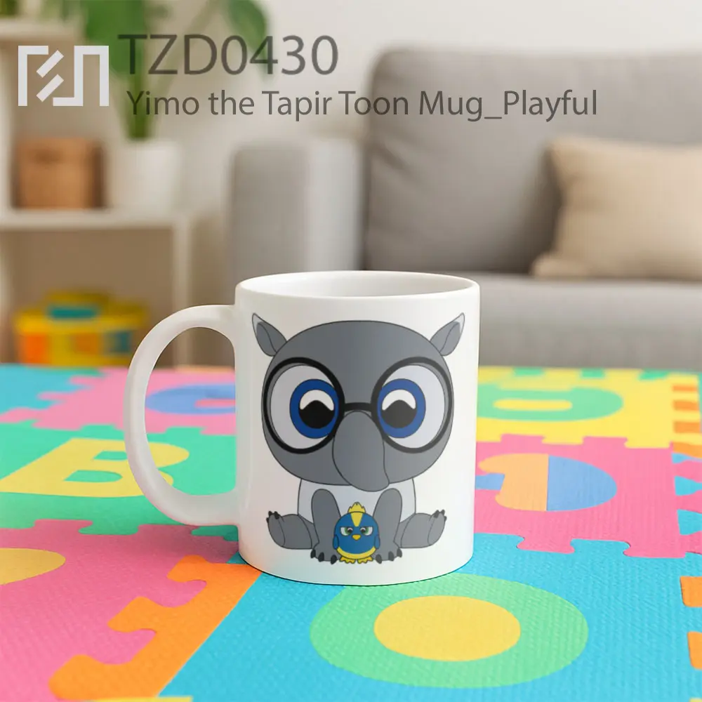 Yimo the Tapir Toon Mug - All-side / Desain