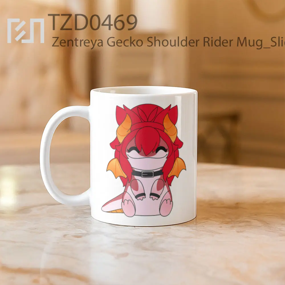 Zentreya Gecko Shoulder Rider Mug - All-side / Desain