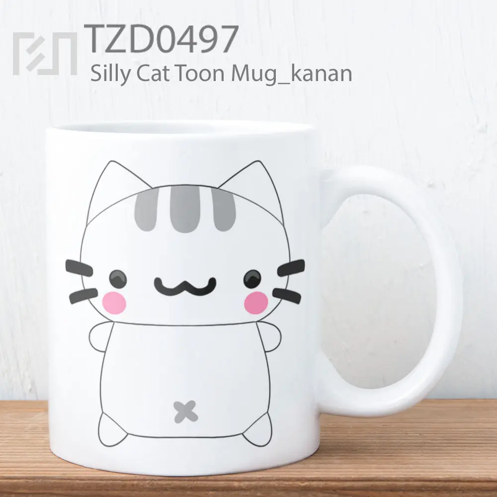 Silly Cat Toon Mug