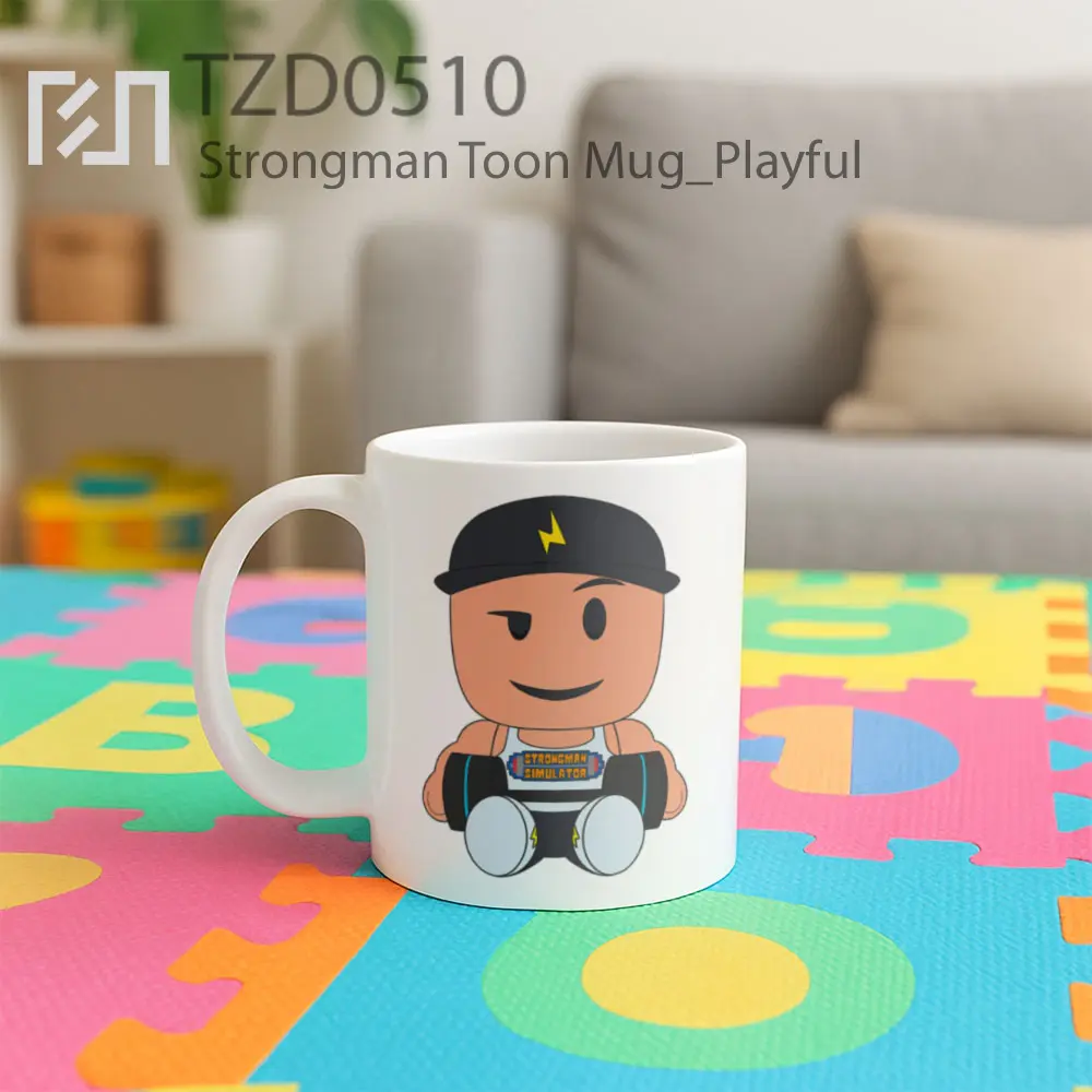 Strongman Toon Mug - All-side / Desain