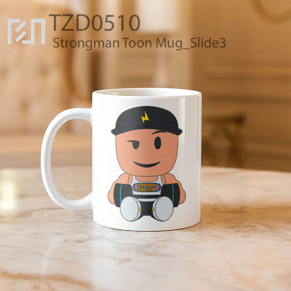 Strongman Toon Mug - All-side / Desain