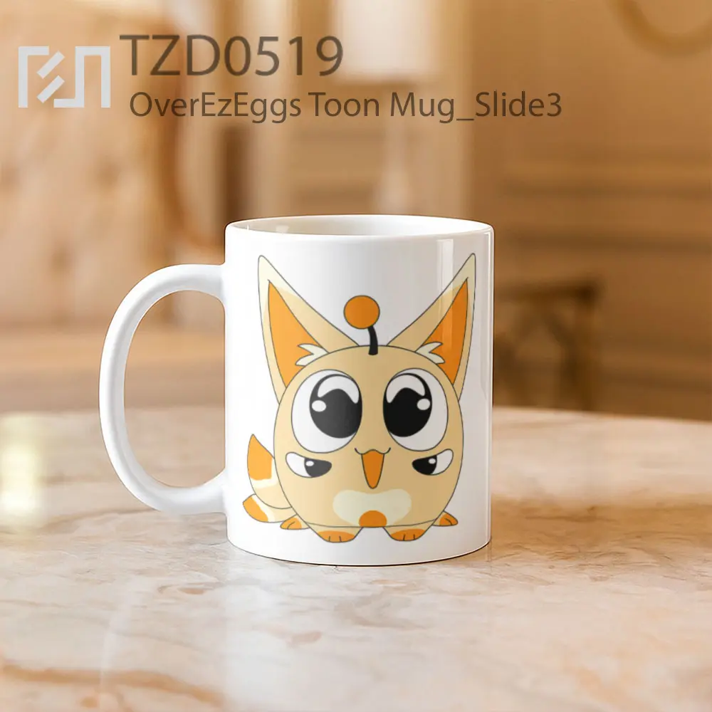 OverEzEggs Toon Mug - All-side / Desain