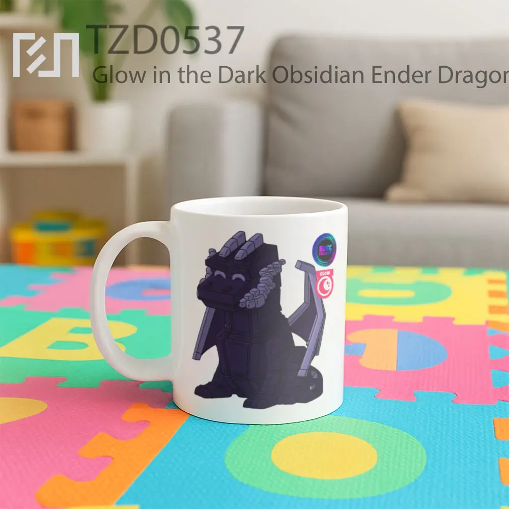 Glow in the Dark Obsidian Ender Dragon Mug - All-side / Desain