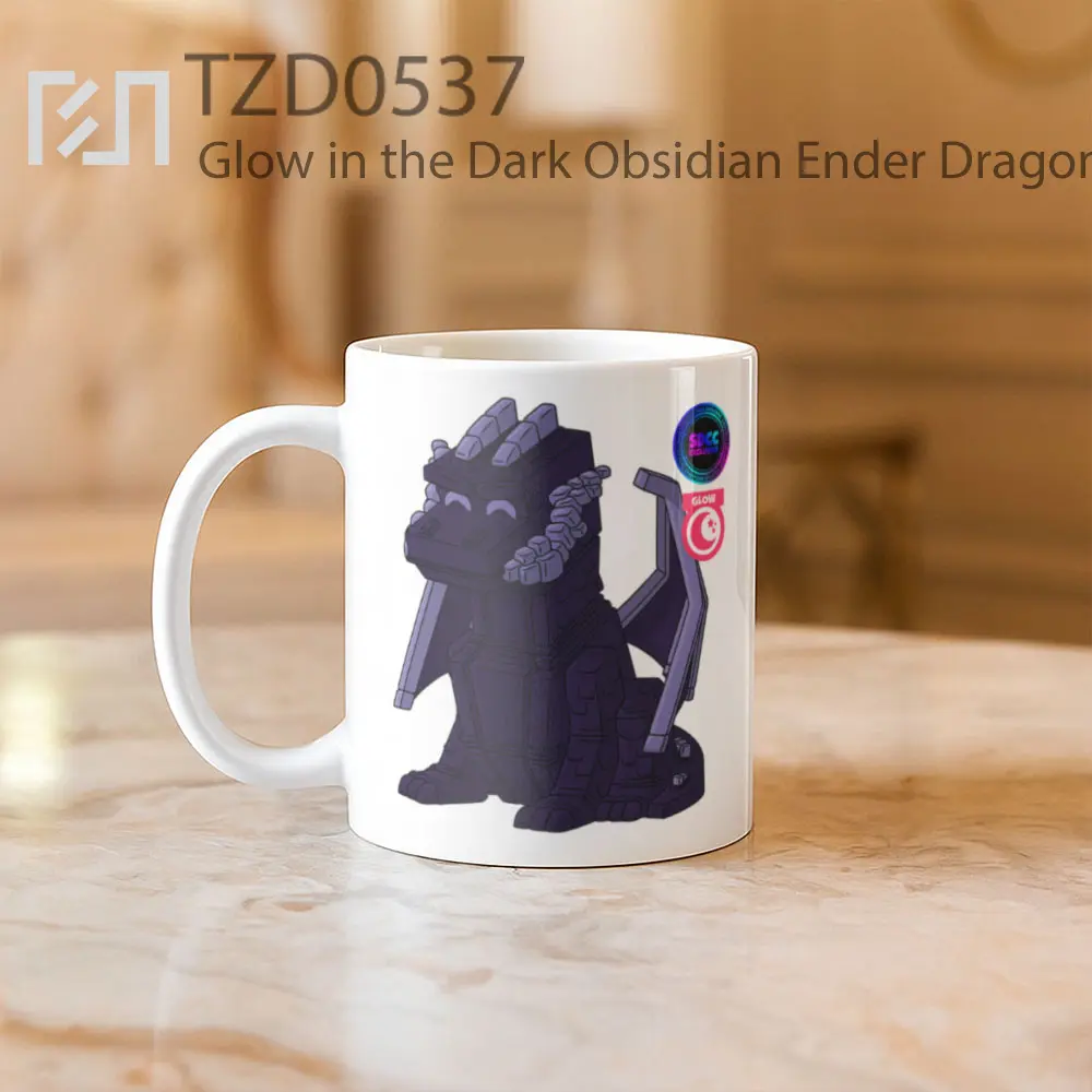 Glow in the Dark Obsidian Ender Dragon Mug - All-side / Desain