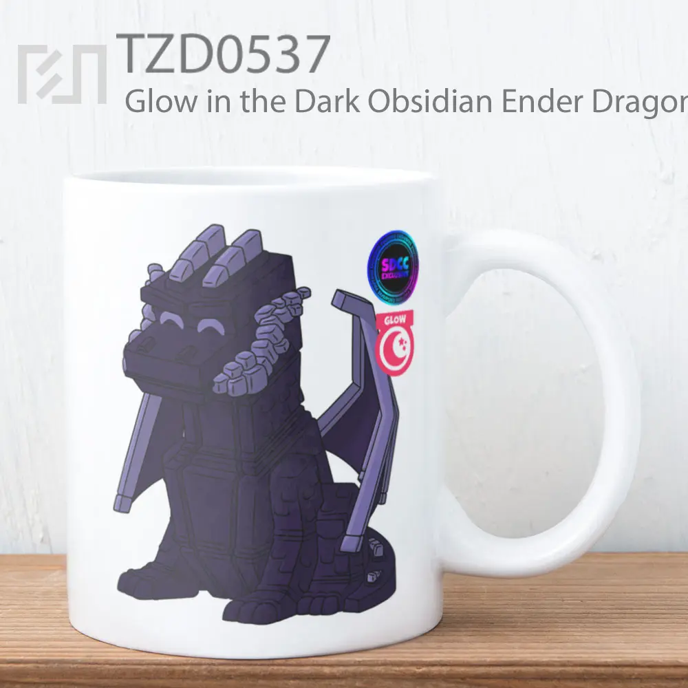 Glow in the Dark Obsidian Ender Dragon Mug