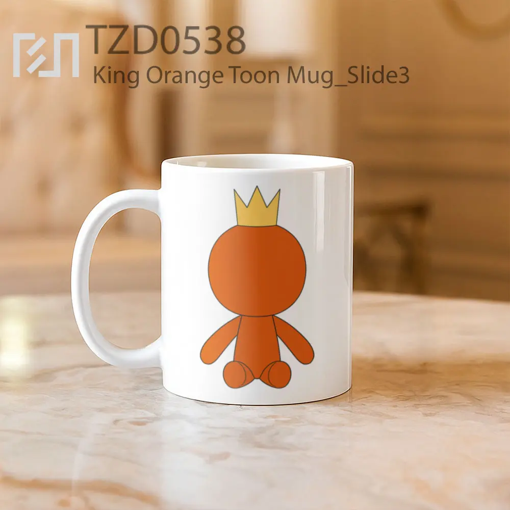 King Orange Toon Mug - All-side / Desain