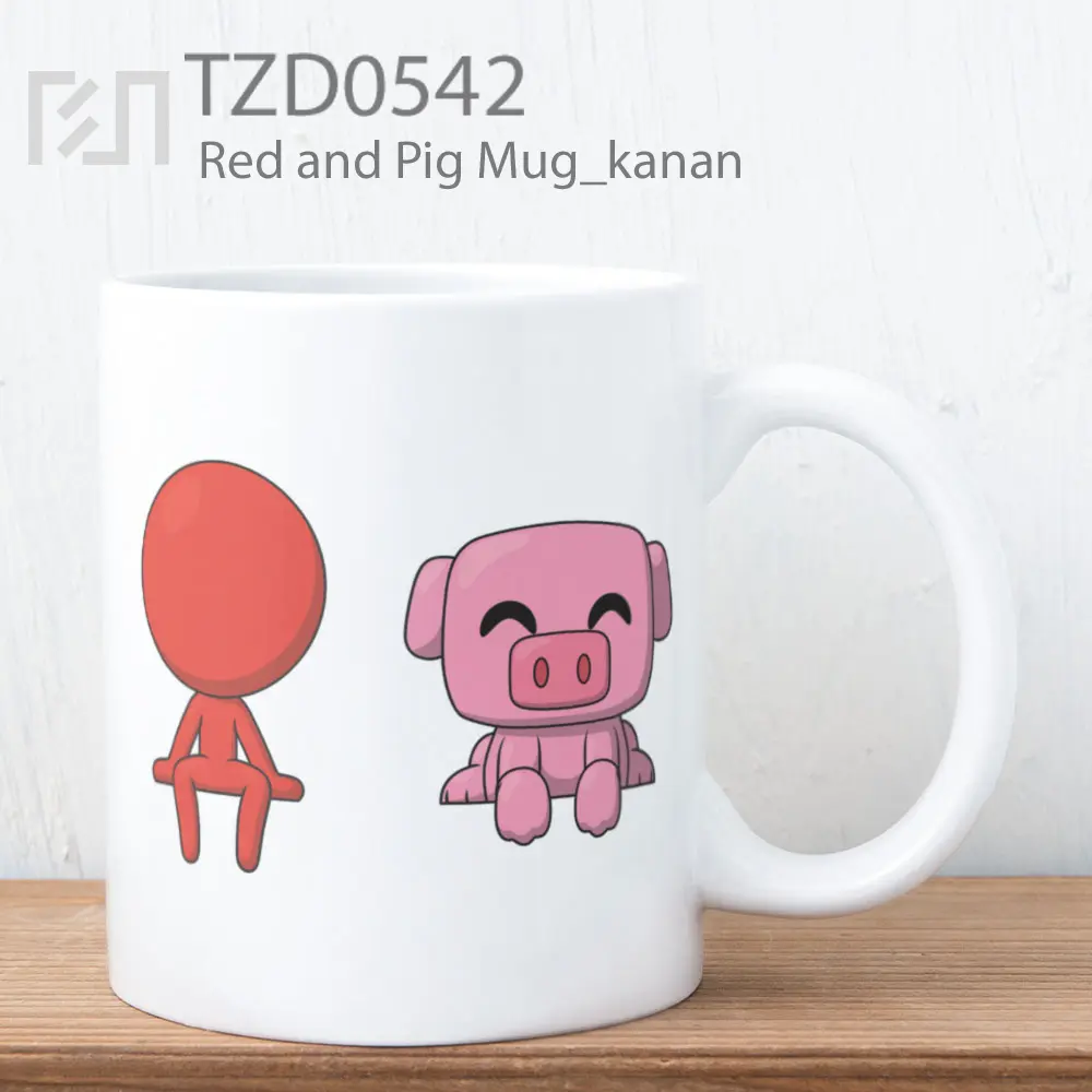 Red and Pig Mug