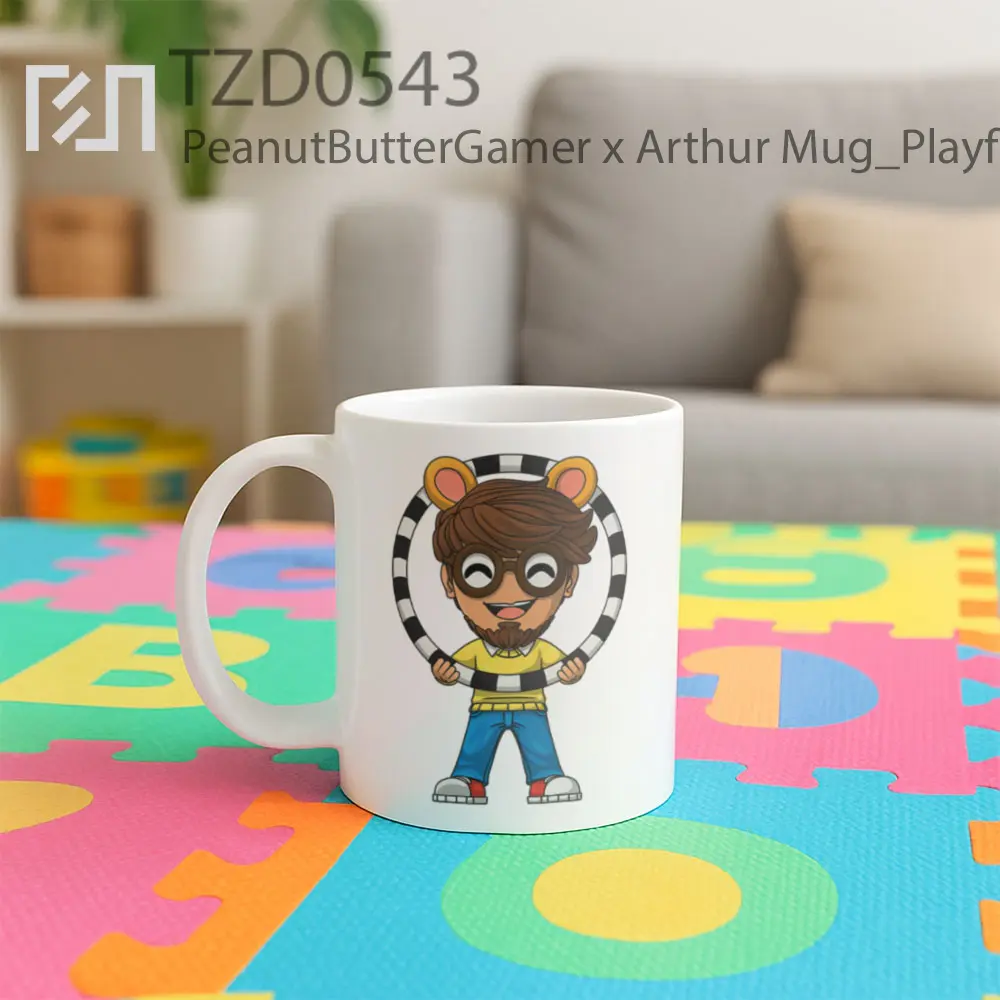 PeanutButterGamer x Arthur Mug - All-side / Desain