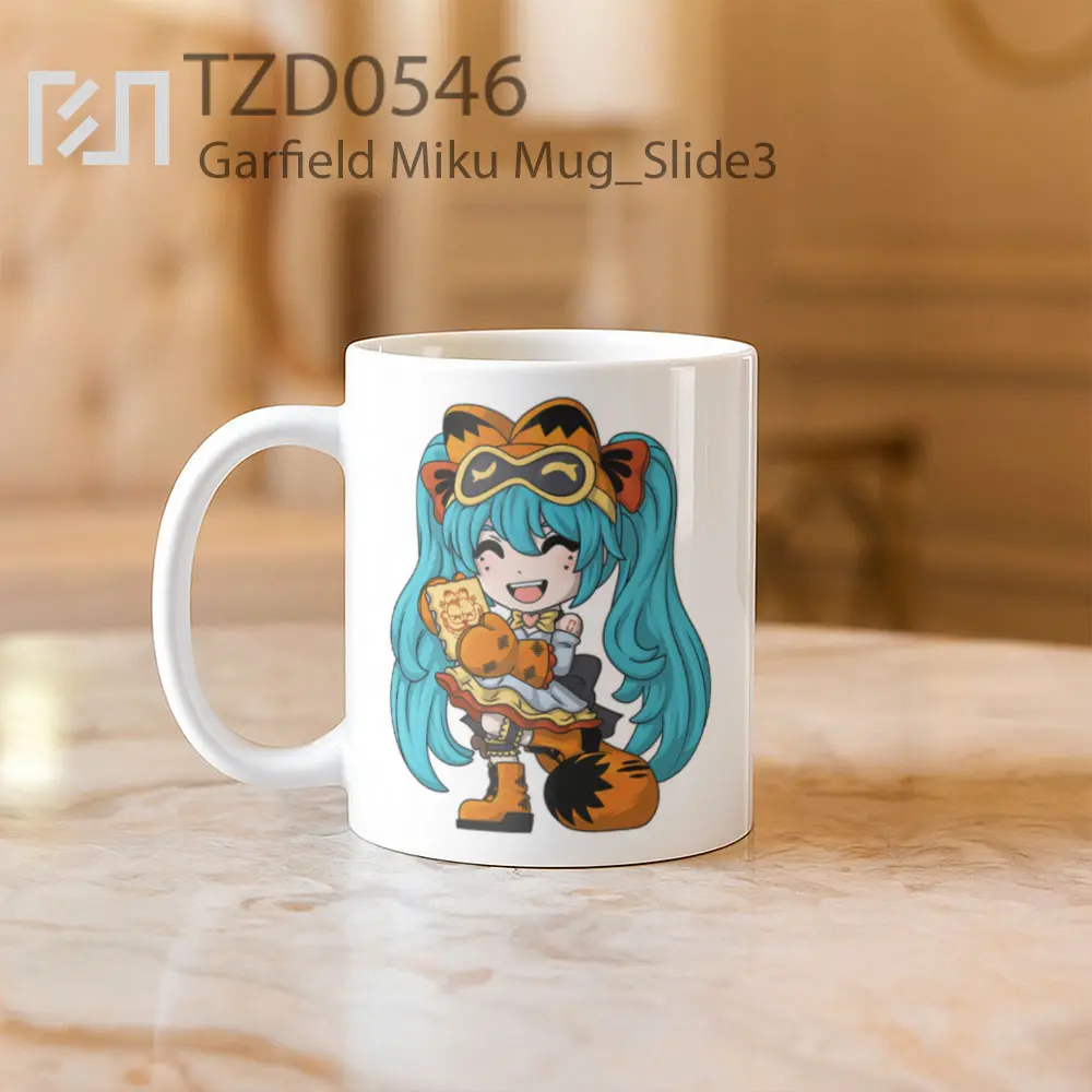 Garfield Miku Mug - All-side / Desain