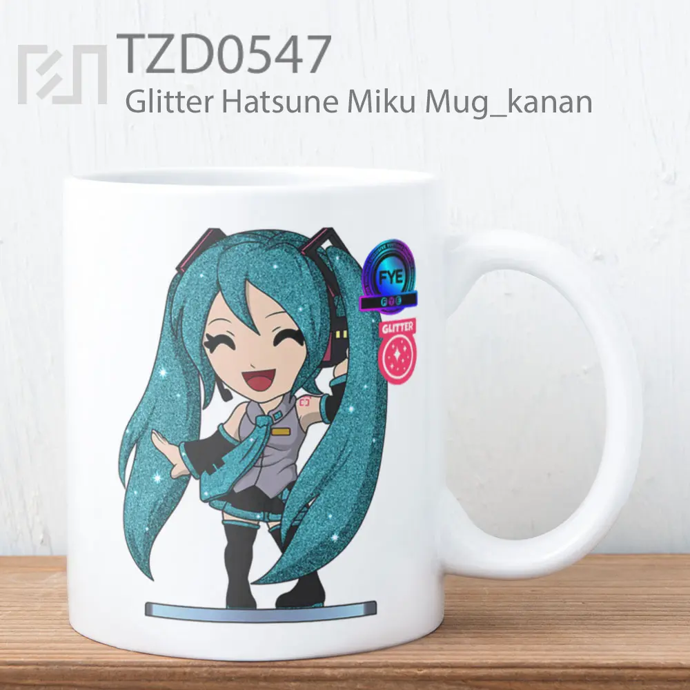 Glitter Hatsune Miku Mug