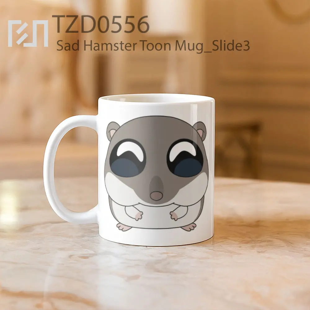 Sad Hamster Toon Mug - All-side / Desain