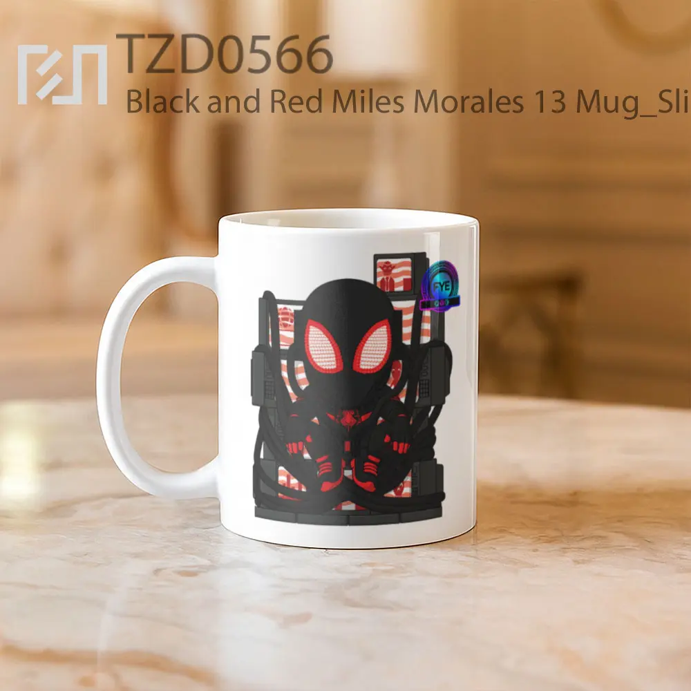 Black and Red Miles Morales 13 Mug - All-side / Desain