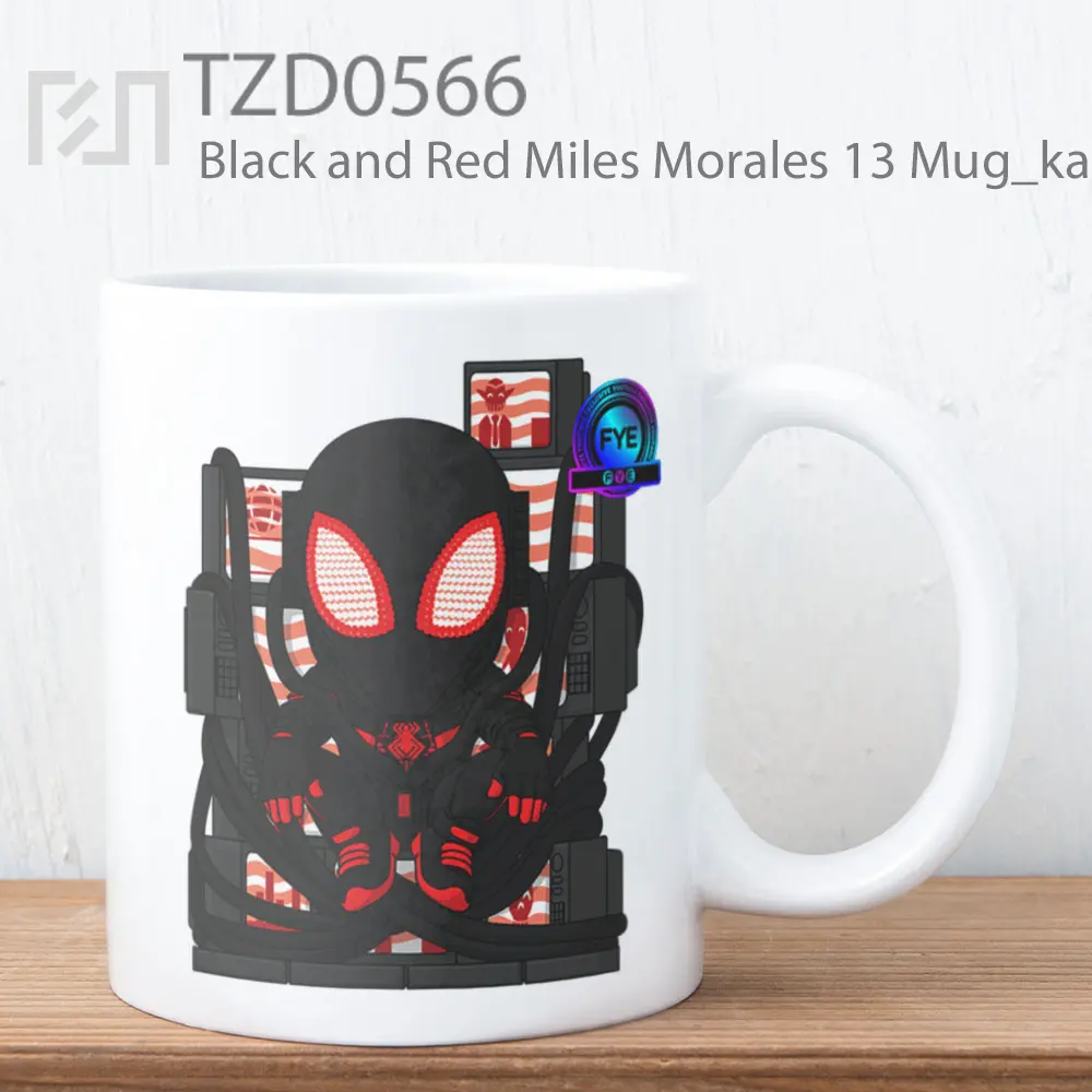 Black and Red Miles Morales 13 Mug