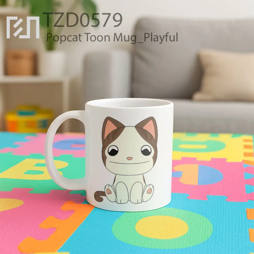 Popcat Toon Mug - All-side / Desain
