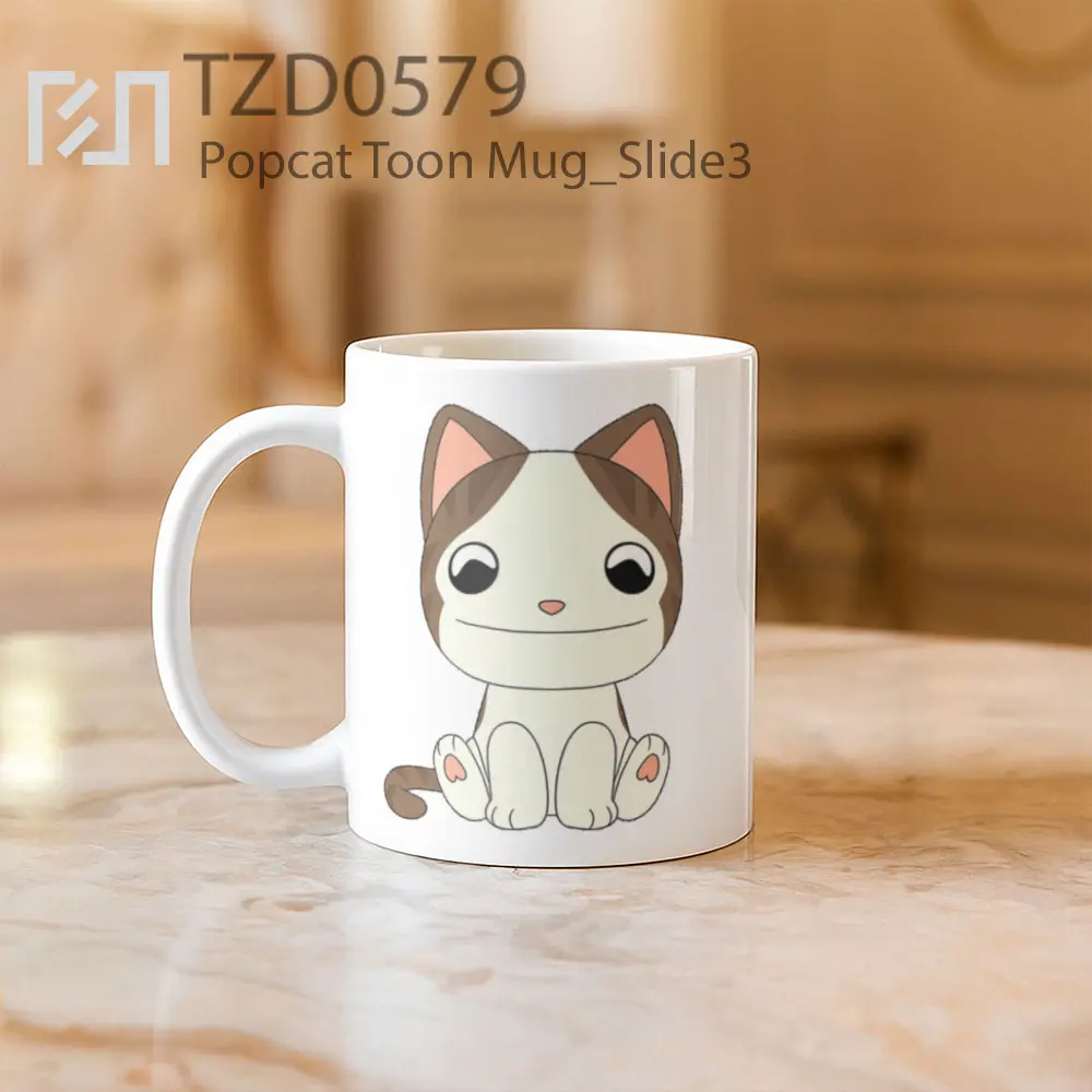 Popcat Toon Mug - All-side / Desain