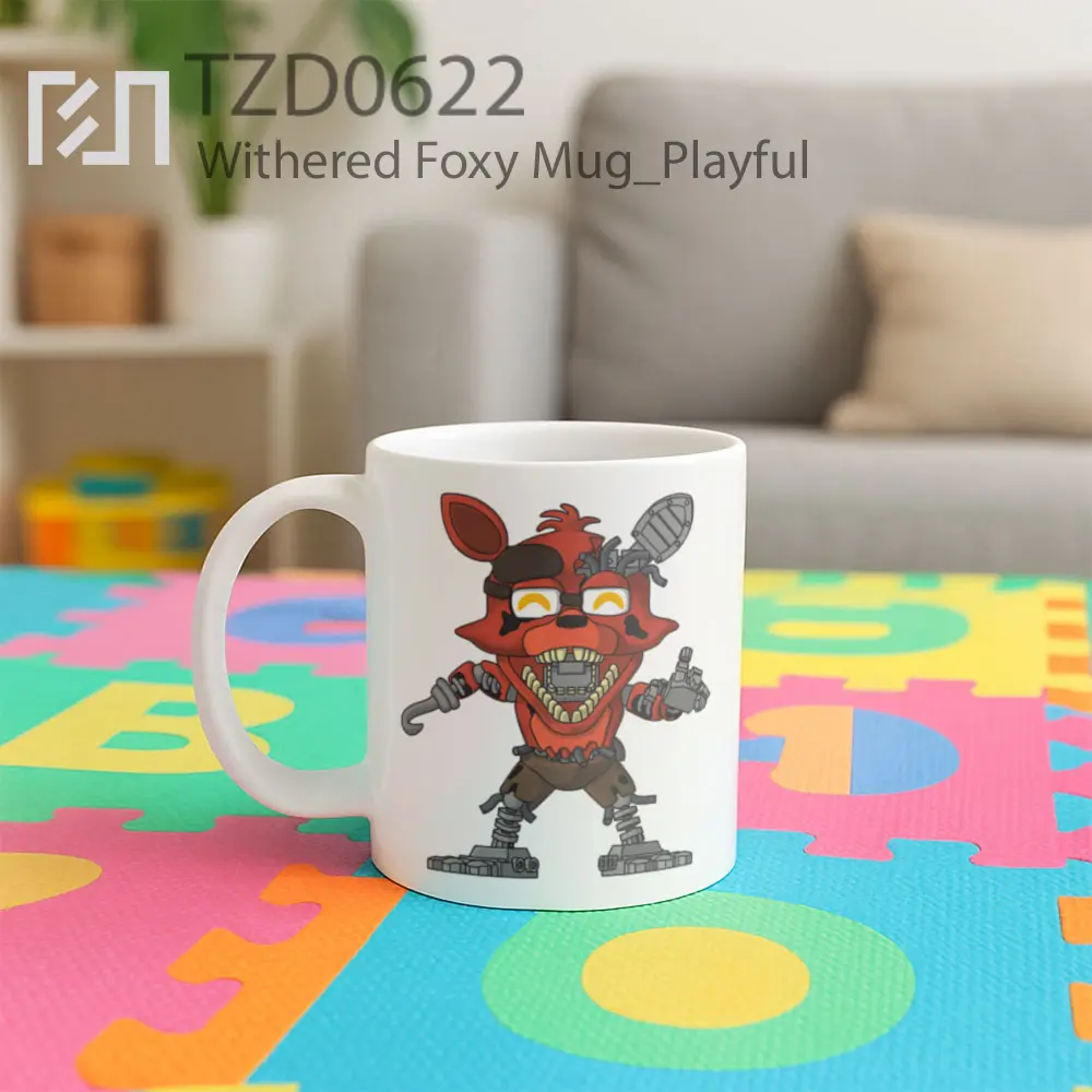 Withered Foxy Mug - All-side / Desain