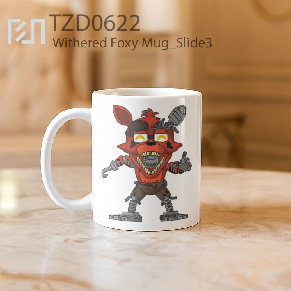 Withered Foxy Mug - All-side / Desain