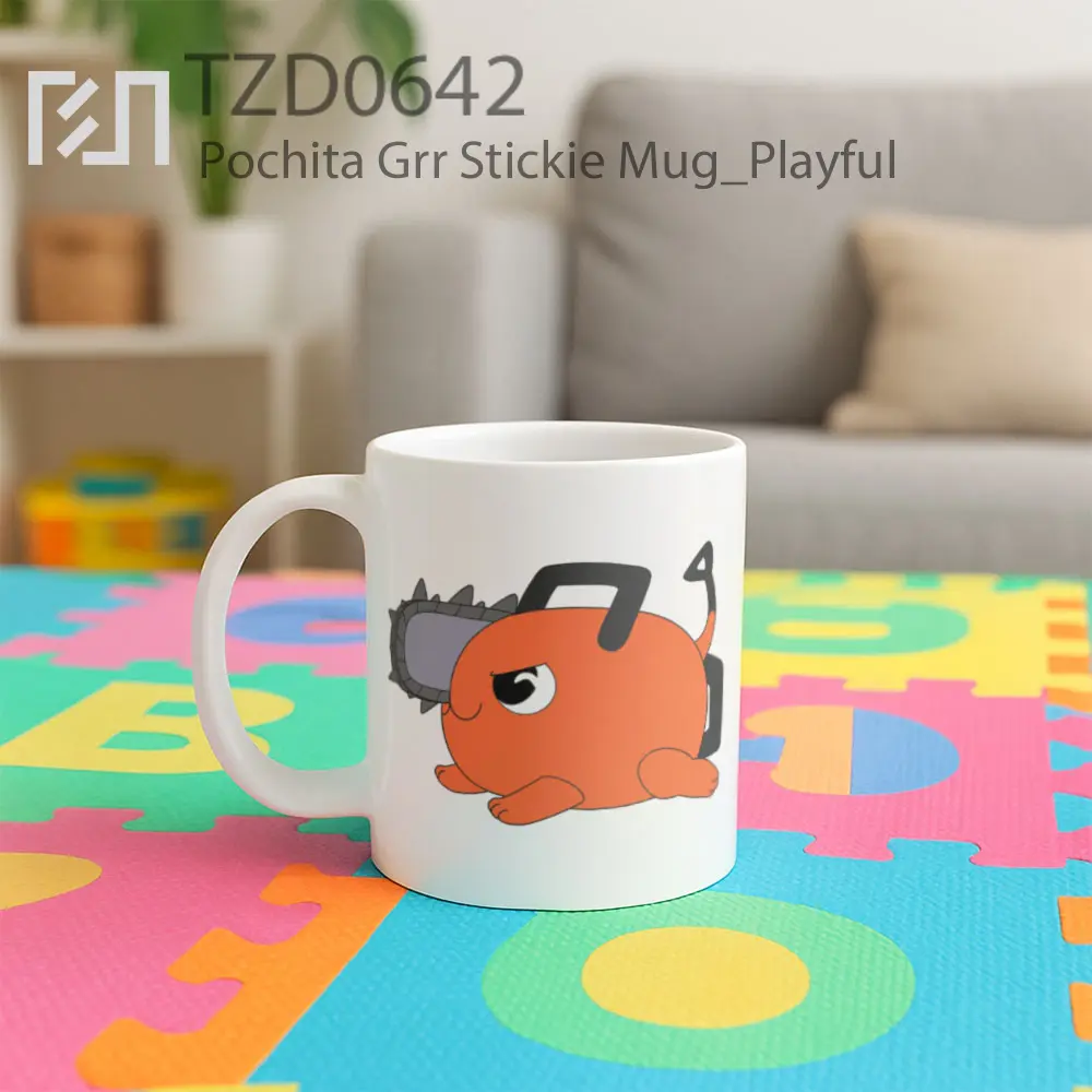 Pochita Grr Stickie Mug - All-side / Desain