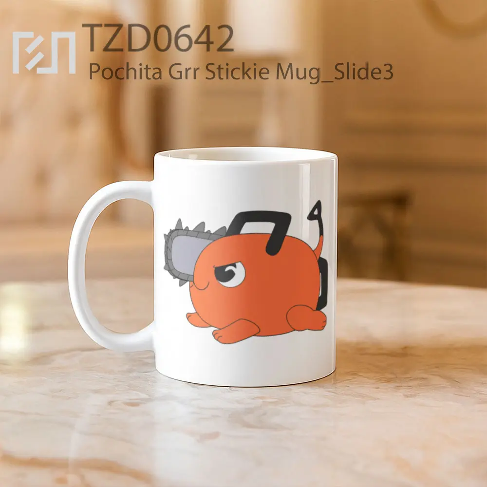 Pochita Grr Stickie Mug - All-side / Desain