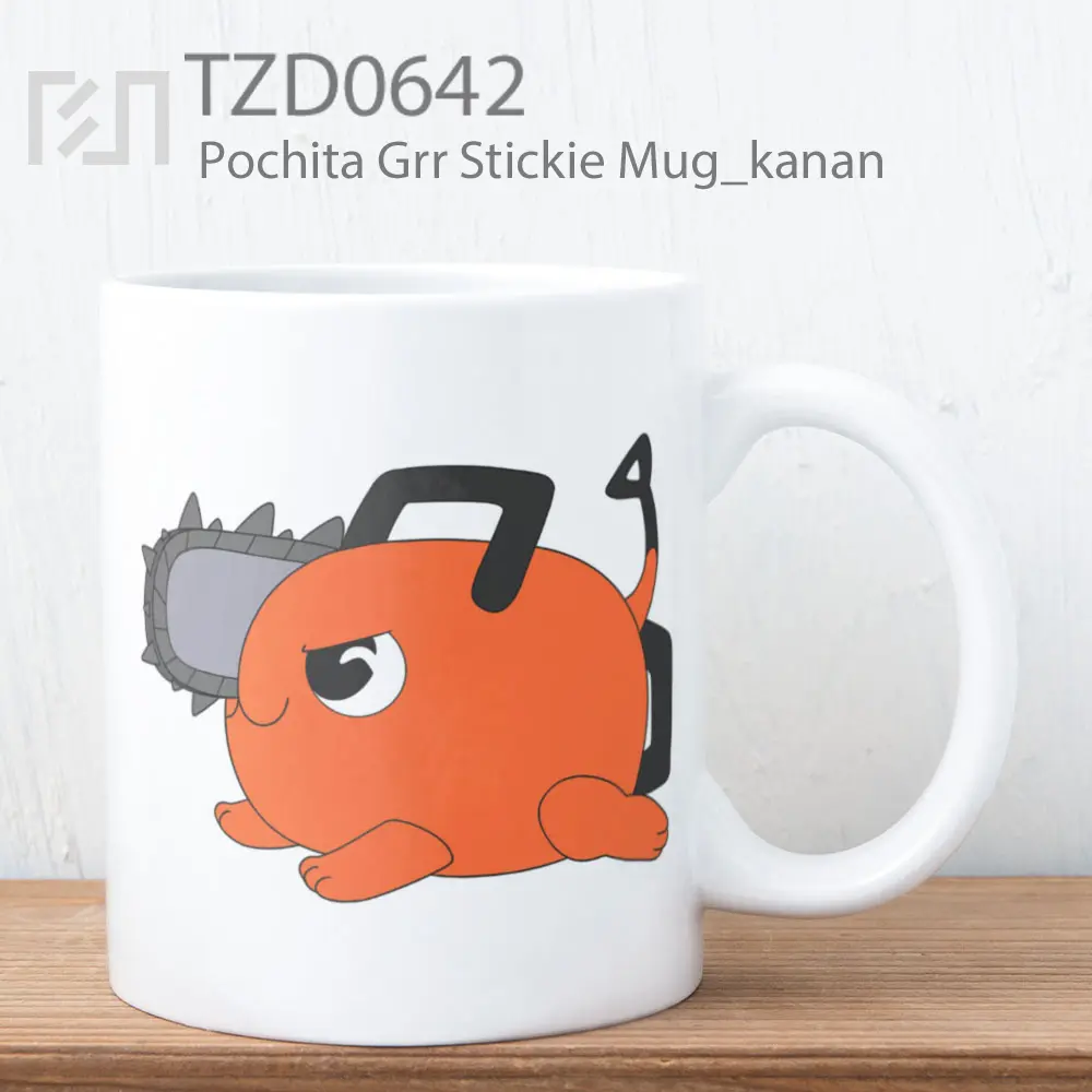 Pochita Grr Stickie Mug