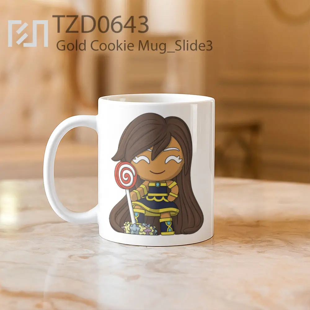 Gold Cookie Mug - All-side / Desain