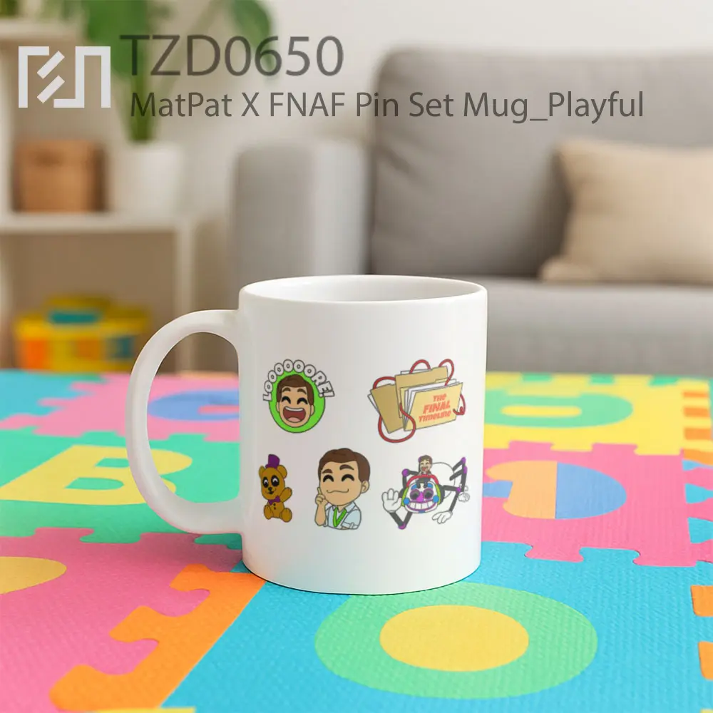MatPat X FNAF Pin Set Mug - All-side / Desain