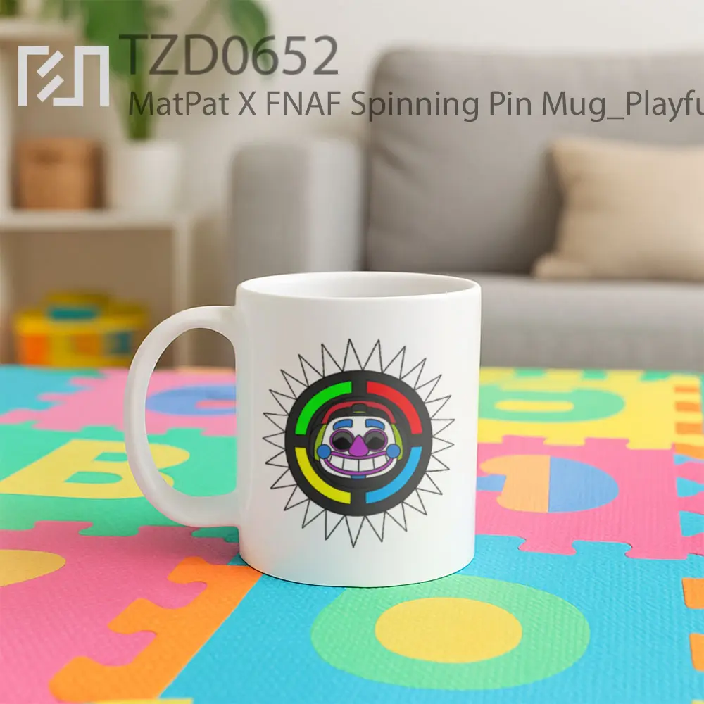 MatPat X FNAF Spinning Pin Mug - All-side / Desain