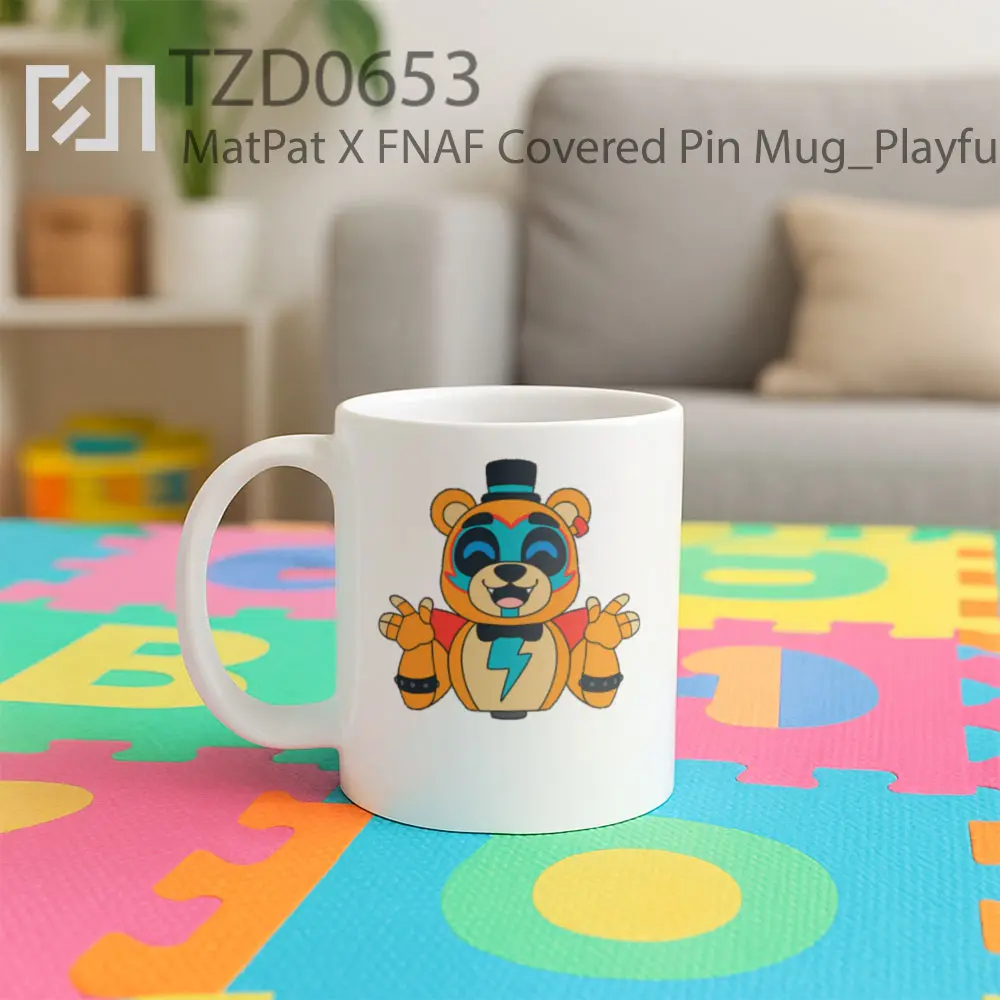 MatPat X FNAF Covered Pin Mug - All-side / Desain