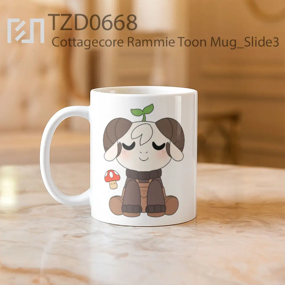 Cottagecore Rammie Toon Mug - All-side / Desain