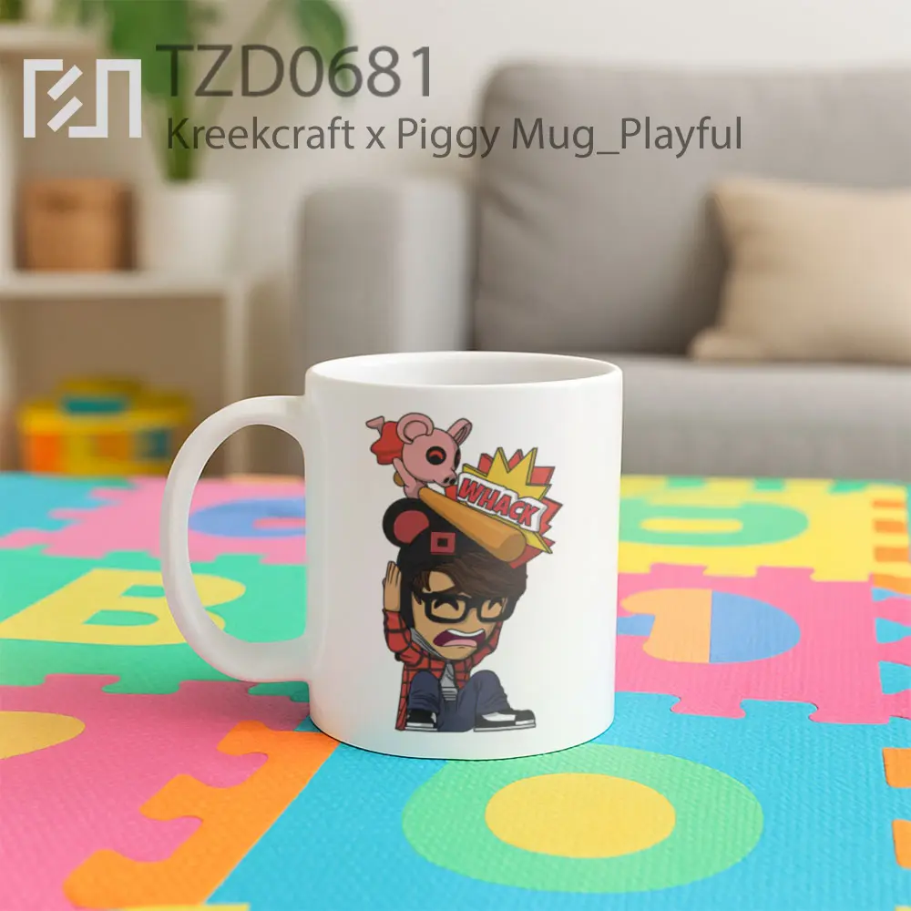 Kreekcraft x Piggy Mug - All-side / Desain