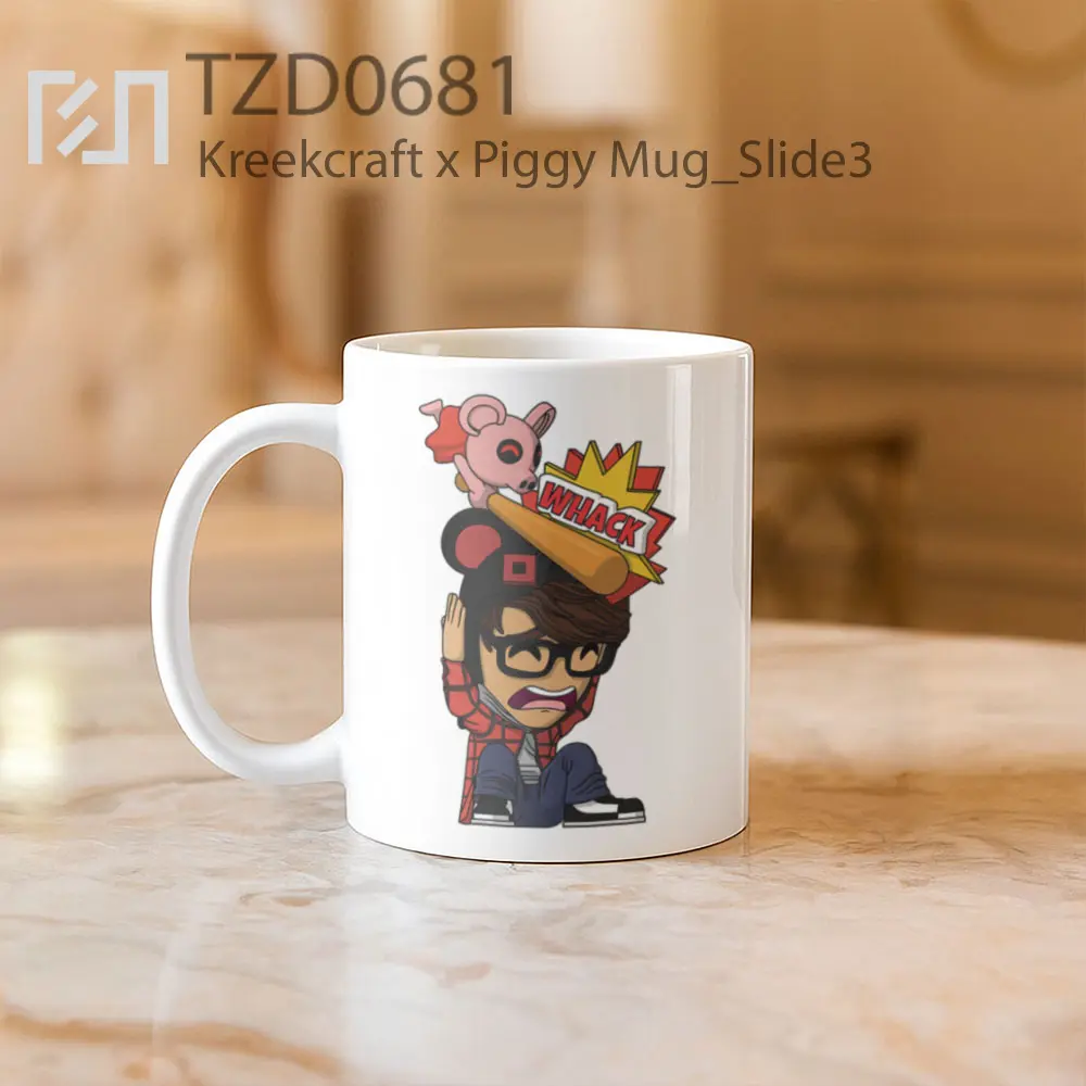 Kreekcraft x Piggy Mug - All-side / Desain