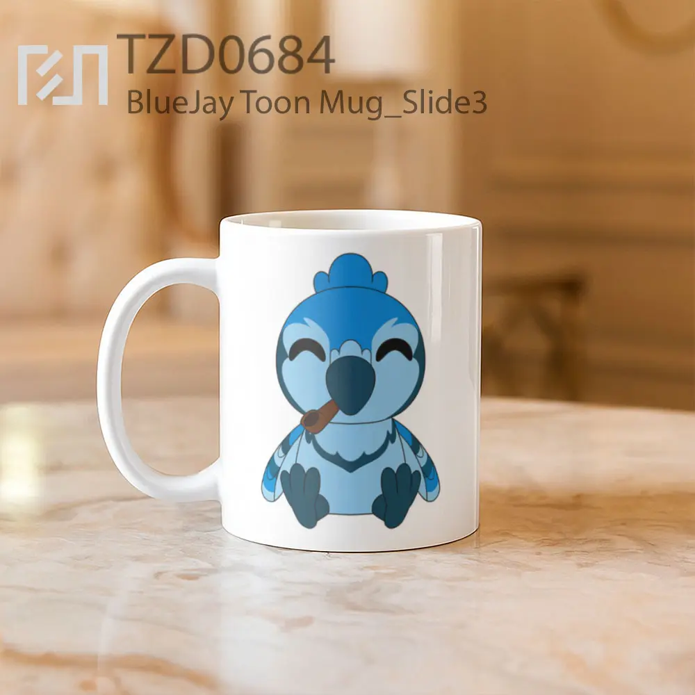 BlueJay Toon Mug - All-side / Desain