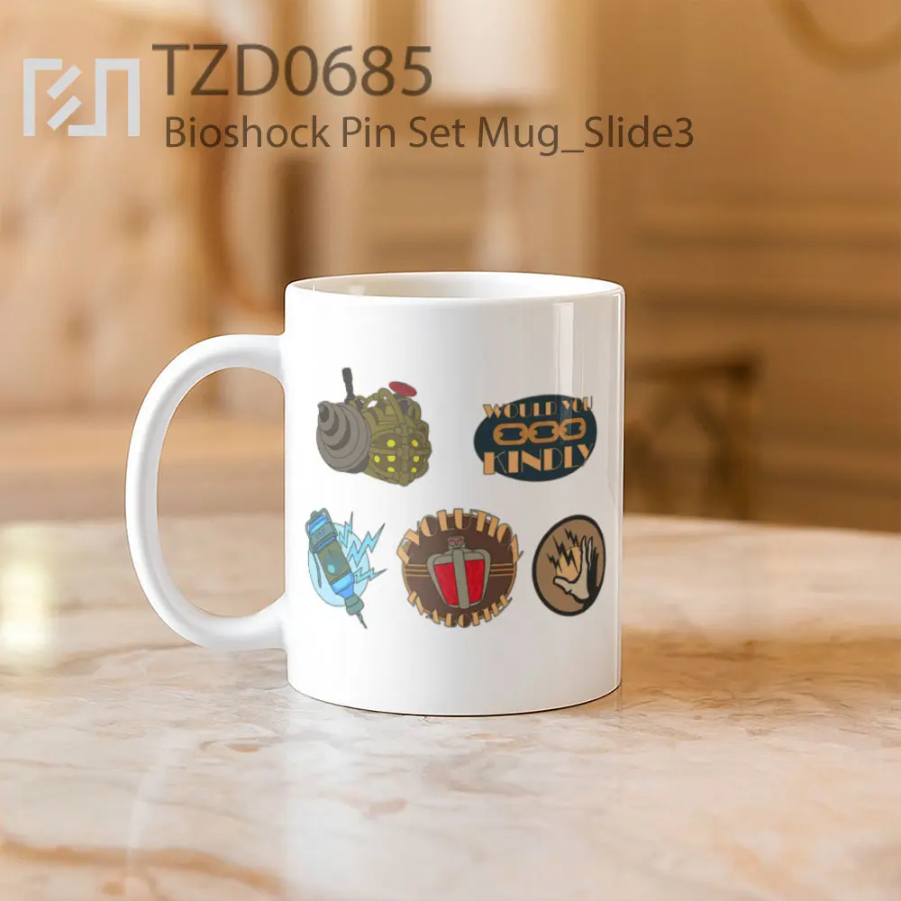 Bioshock Pin Set Mug - All-side / Desain