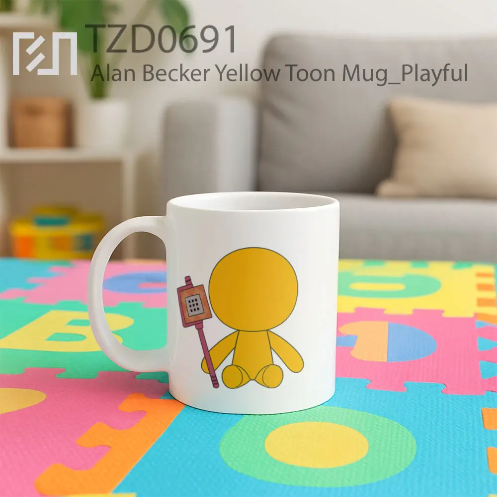 Alan Becker Yellow Toon Mug - All-side / Desain