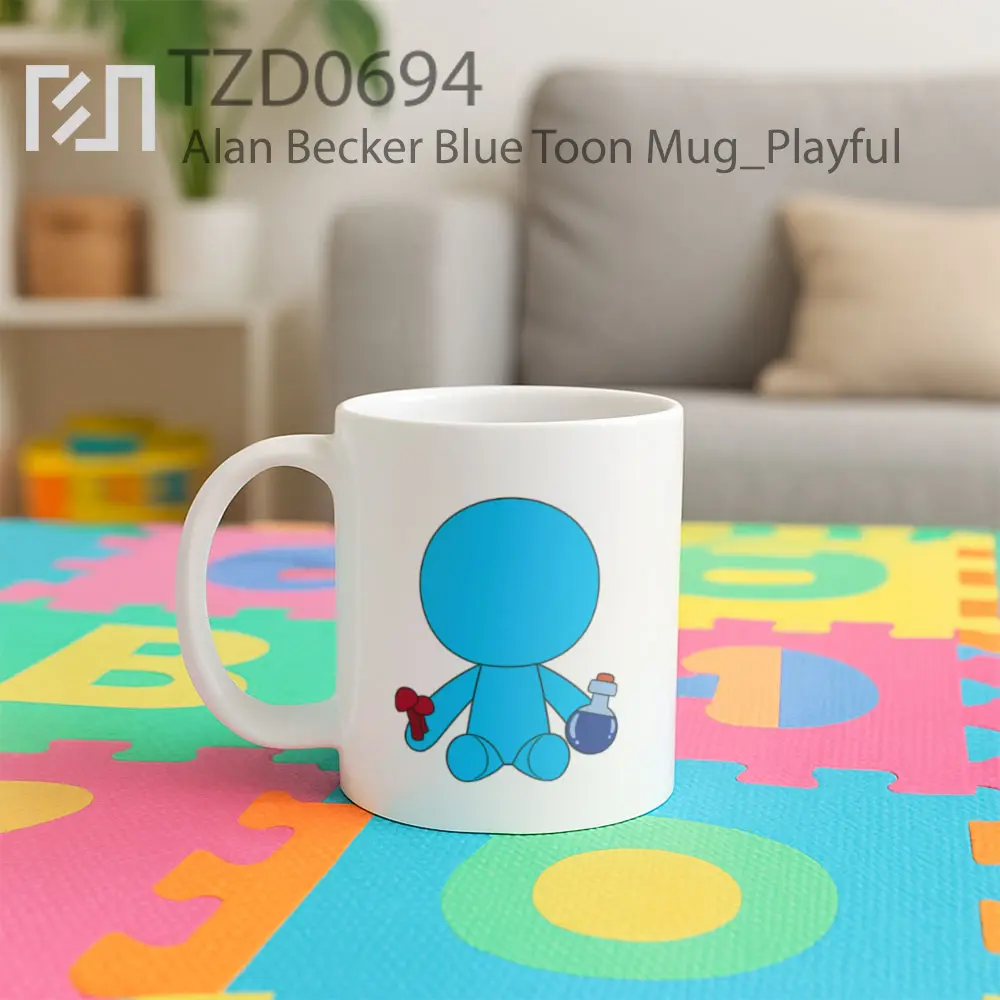 Alan Becker Blue Toon Mug - All-side / Desain