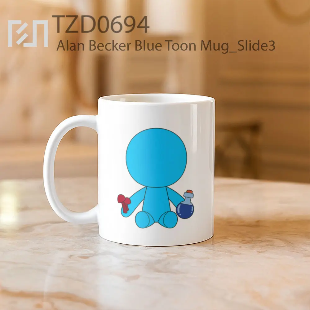 Alan Becker Blue Toon Mug - All-side / Desain
