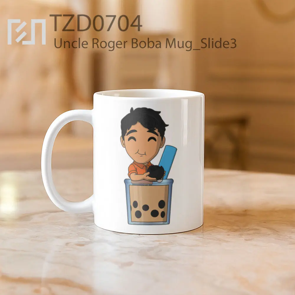 Uncle Roger Boba Mug - All-side / Desain