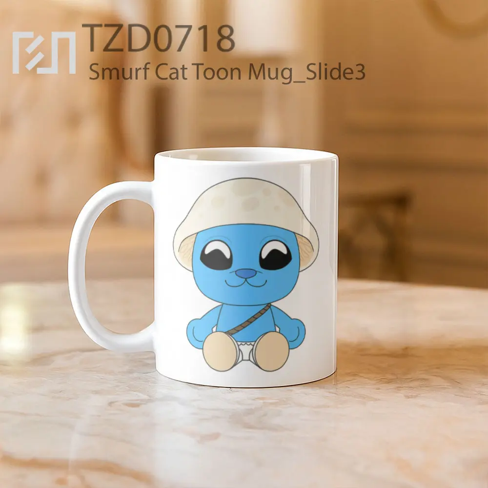 Smurf Cat Toon Mug - All-side / Desain