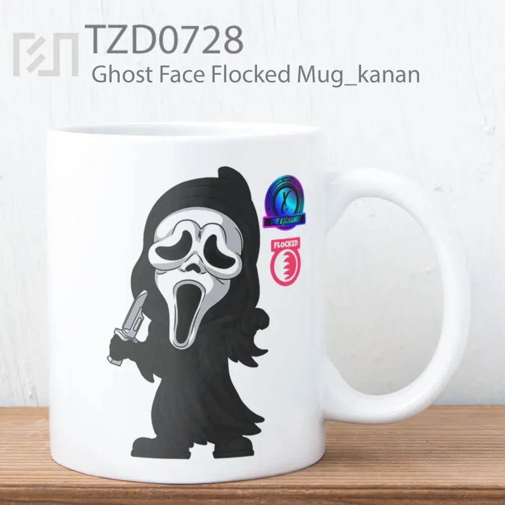 Ghost Face Flocked Mug