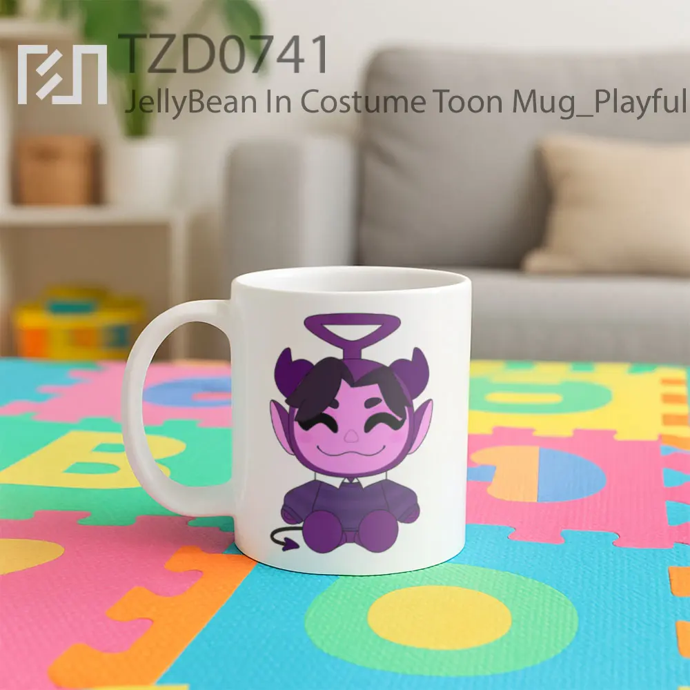 JellyBean In Costume Toon Mug - All-side / Desain