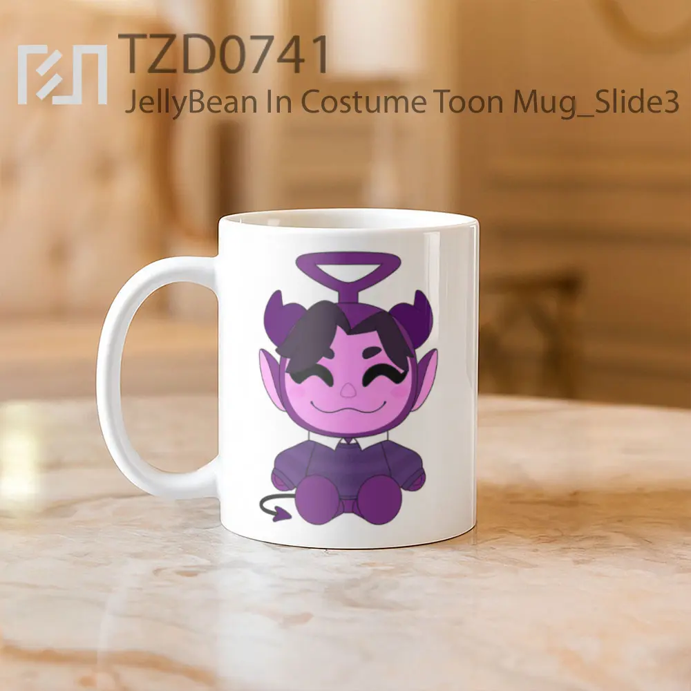 JellyBean In Costume Toon Mug - All-side / Desain