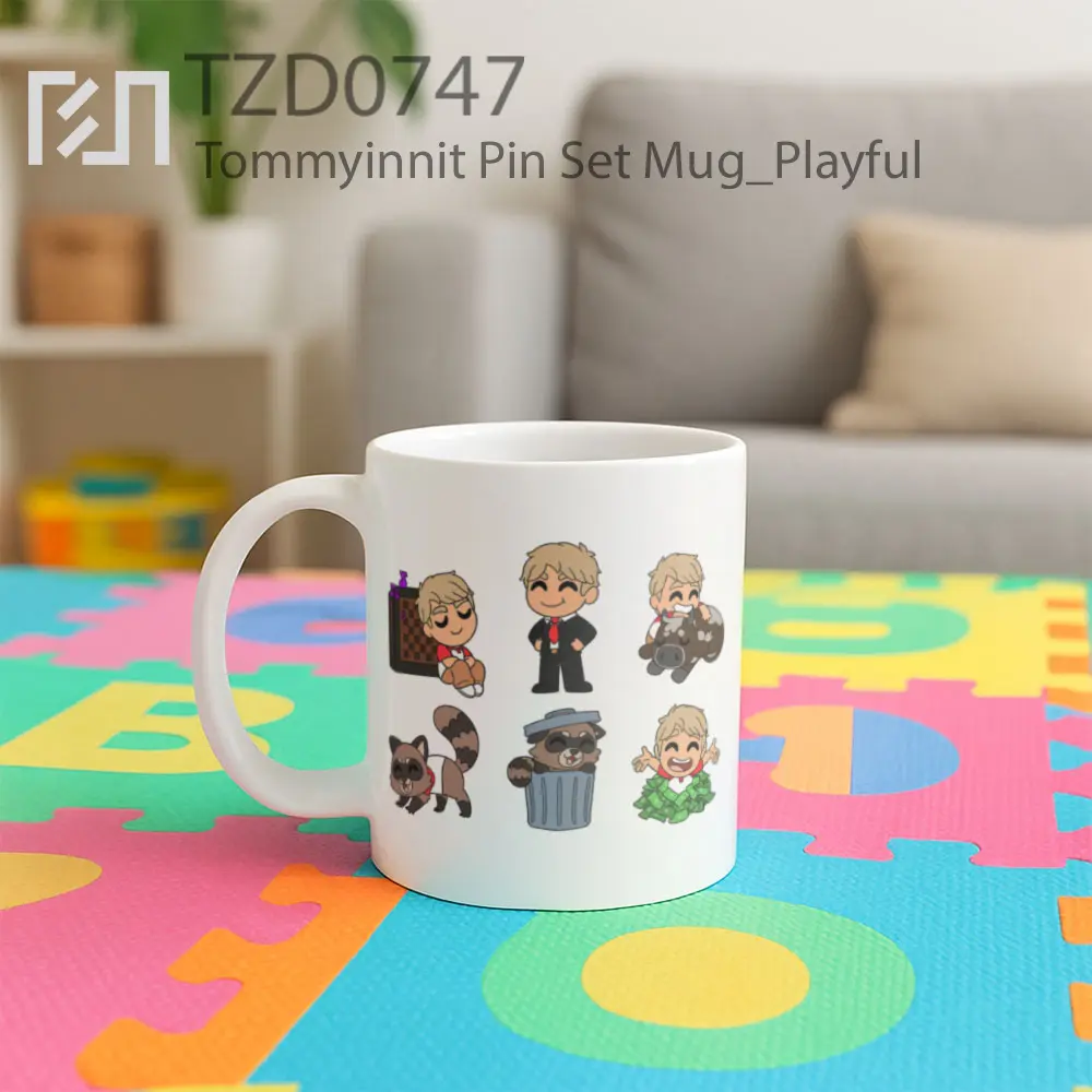 Tommyinnit Pin Set Mug - All-side / Desain