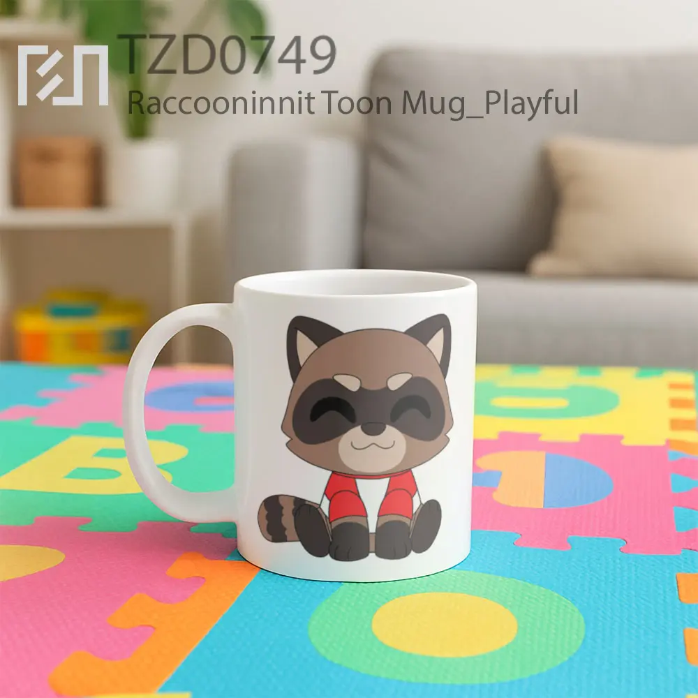 Raccooninnit Toon Mug - All-side / Desain