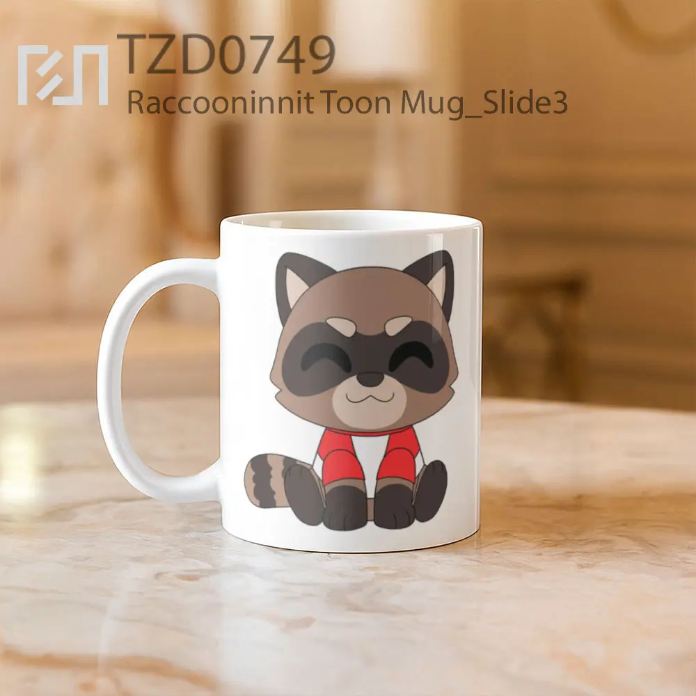 Raccooninnit Toon Mug - All-side / Desain