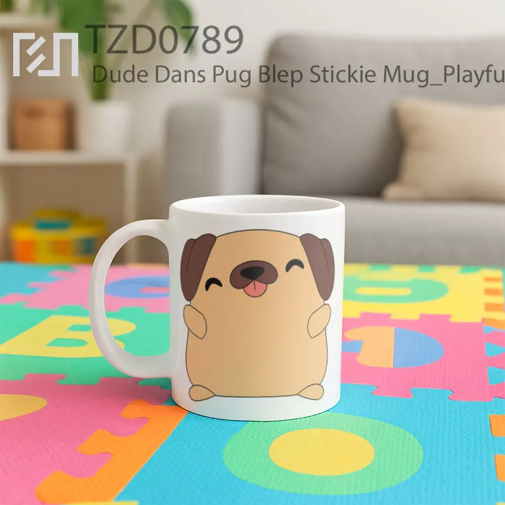 Dude Dans Pug Blep Stickie Mug - All-side / Desain