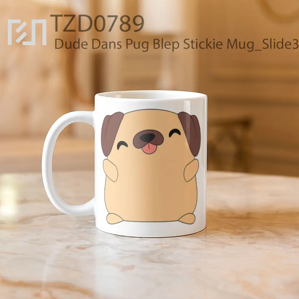 Dude Dans Pug Blep Stickie Mug - All-side / Desain