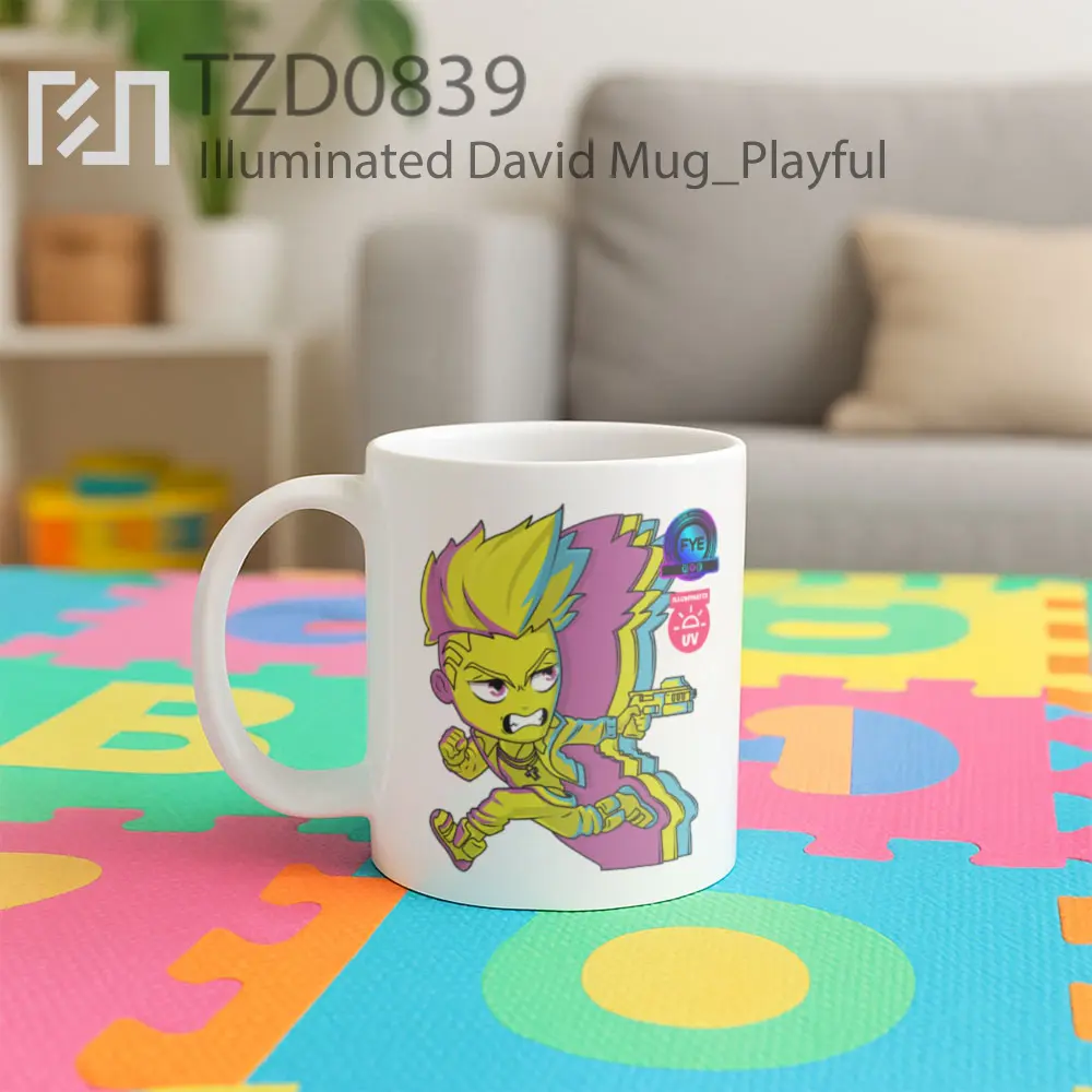 Illuminated David Mug - All-side / Desain