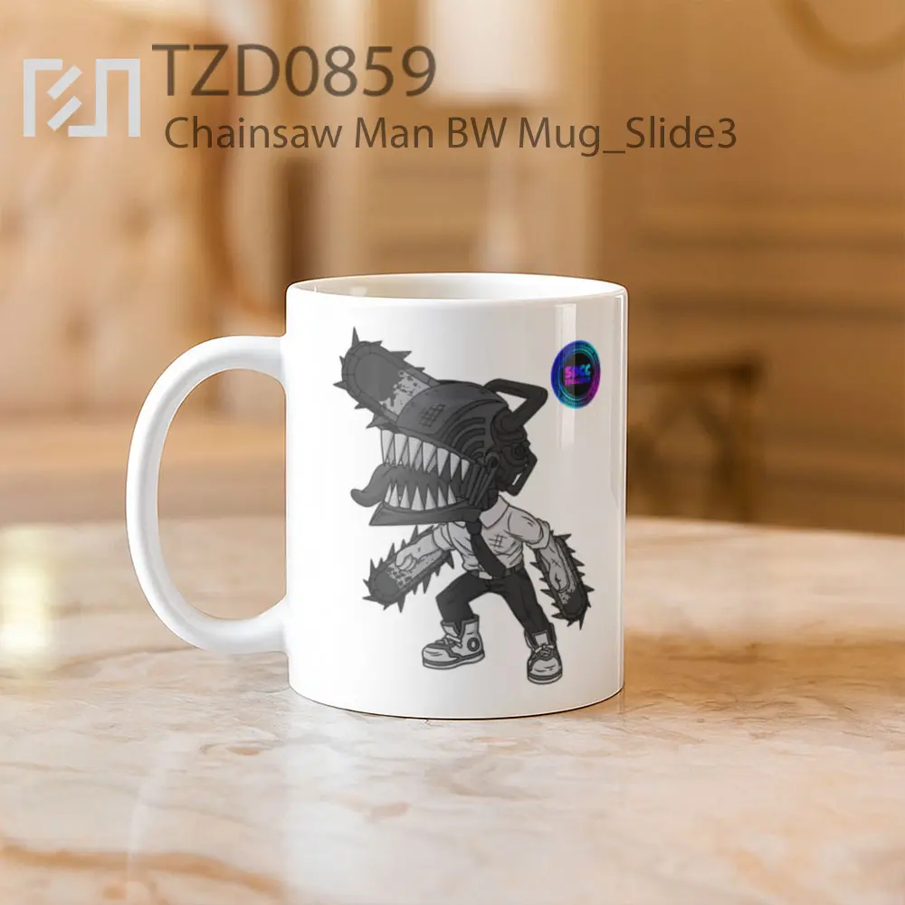 Chainsaw Man BW Mug - All-side / Desain